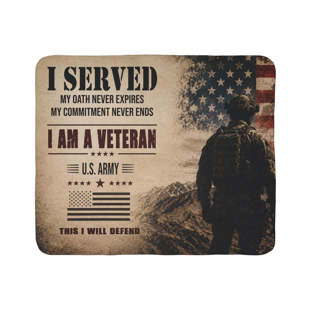 I Am A Veteran US Army – Cozy Military Tribute Throw