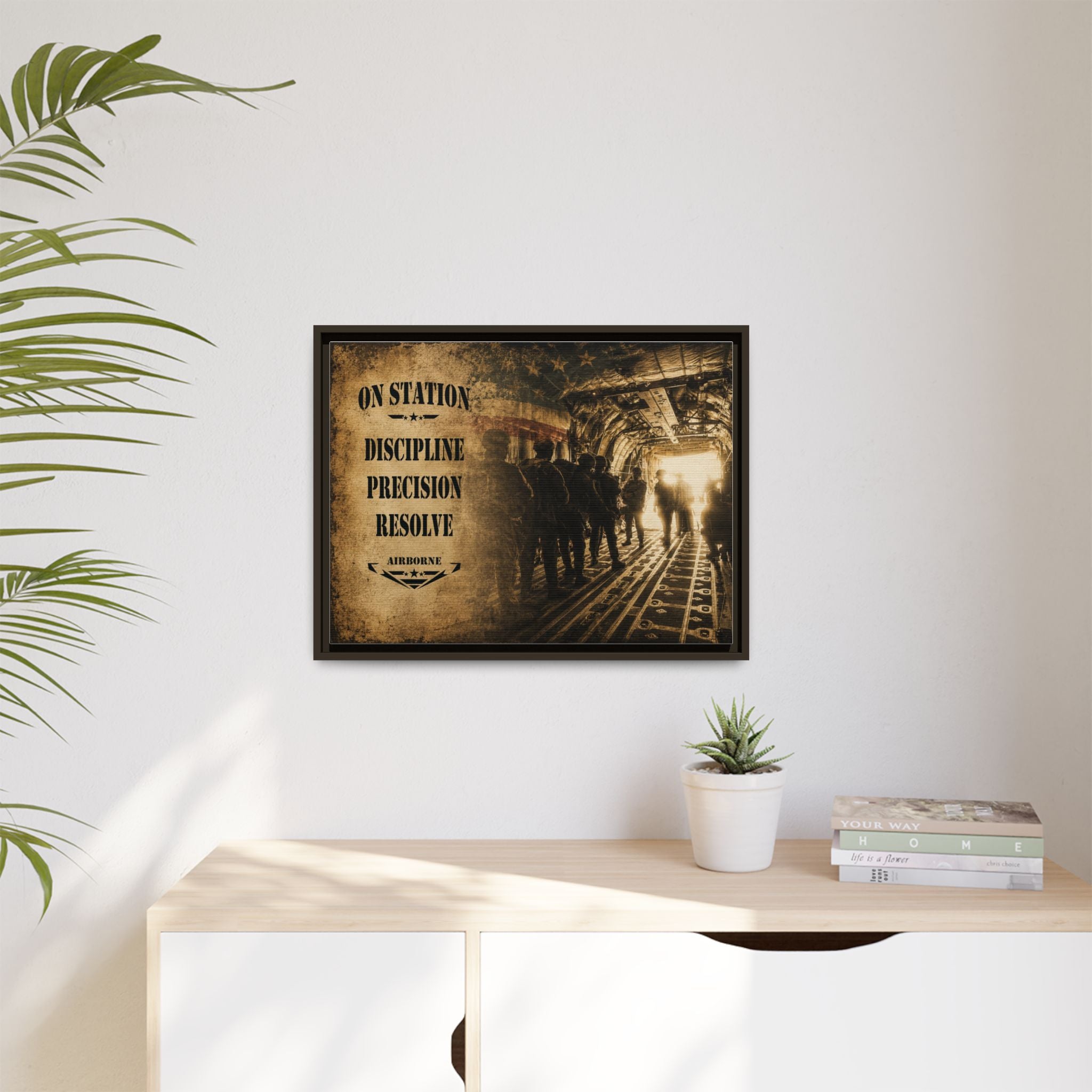 Framed Canvas Art — “On Station: Discipline, Precision, Resolve”