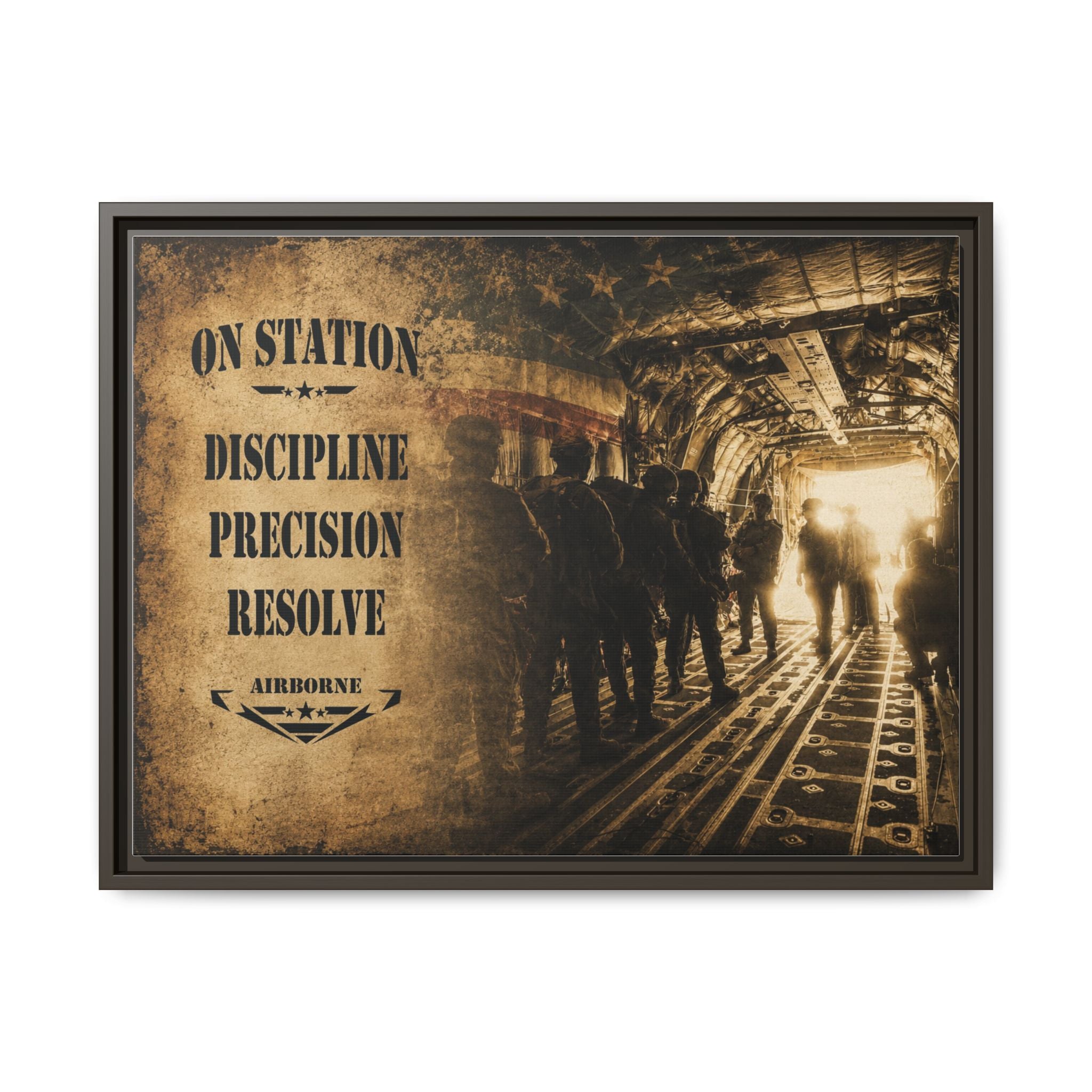 Framed Canvas Art — “On Station: Discipline, Precision, Resolve”