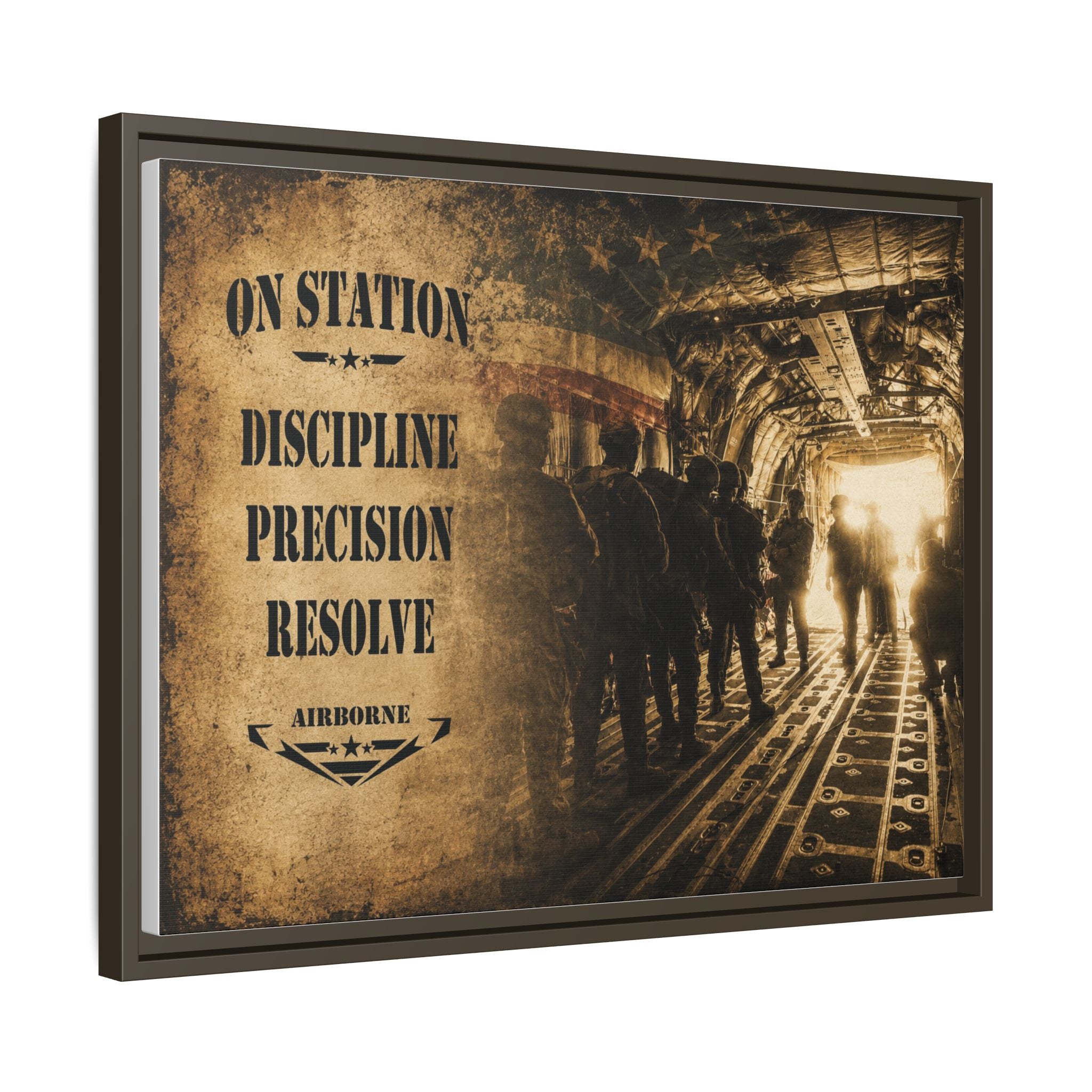 Framed Canvas Art — “On Station: Discipline, Precision, Resolve”