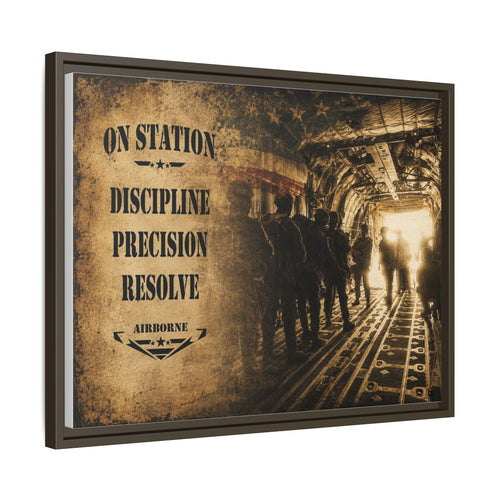 Framed Canvas Art — “On Station: Discipline, Precision, Resolve”
