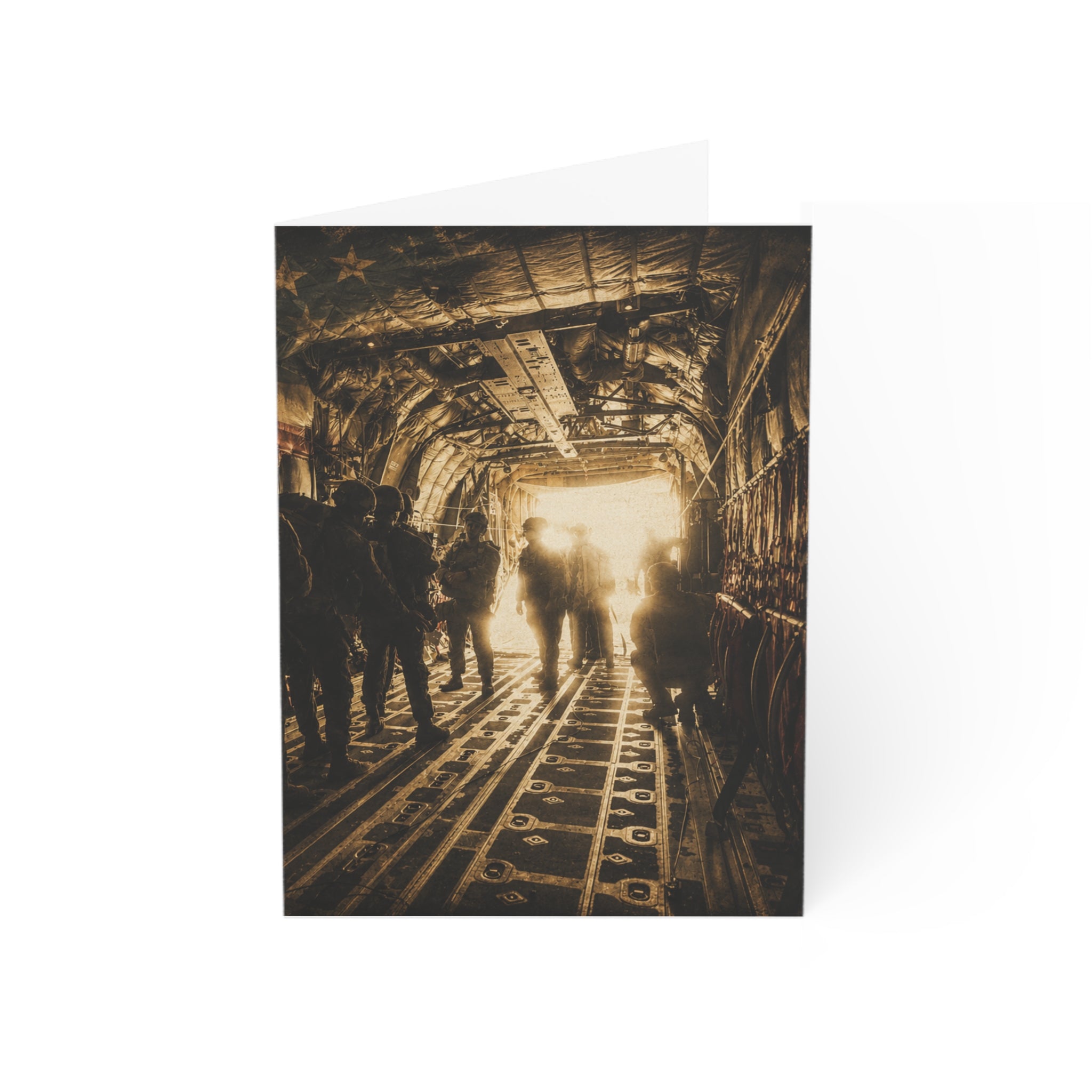 Jump Greeting Cards — Vintage Troop C-130 Salute (1/10/30/50 pcs)