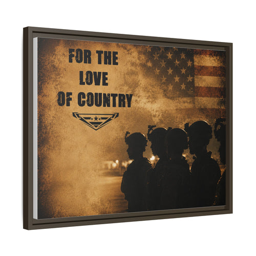 For the Love of Country Framed Canvas Wall Art