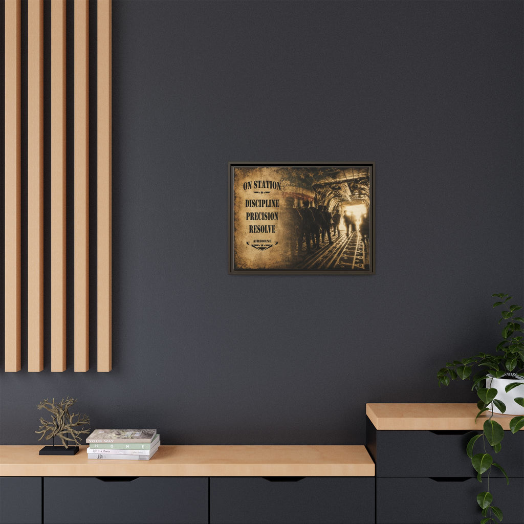 Framed Canvas Art — “On Station: Discipline, Precision, Resolve”