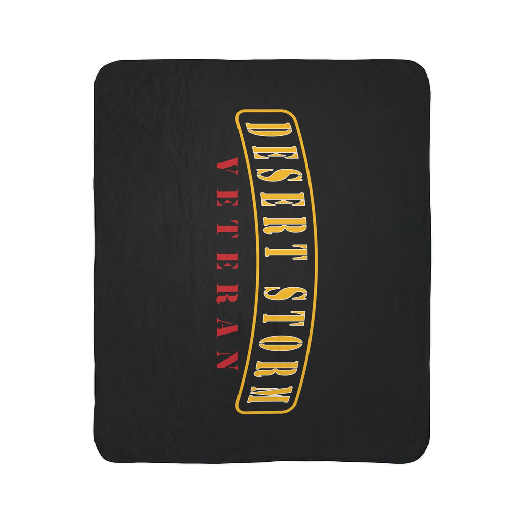 Desert Storm Veteran Fleece Sherpa Blanket – Cozy Military Tribute Throw