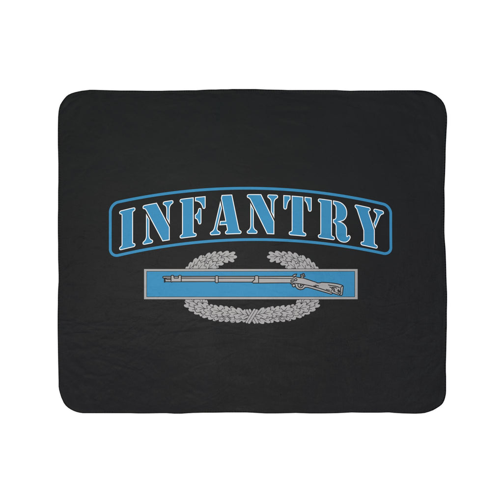 Combat Infantry Veteran Fleece Sherpa Blanket – Cozy Military Tribute Throw