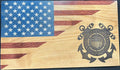 Coast Guard Handcrafted Wooden Desktop Flag – Made by U.S. Veterans