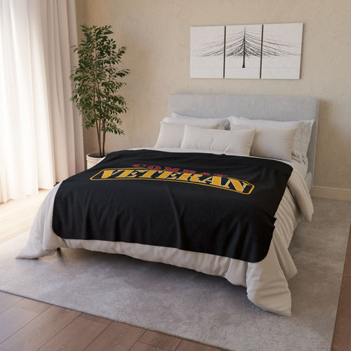 Combat Veteran Fleece Sherpa Blanket – Cozy Military Tribute Throw