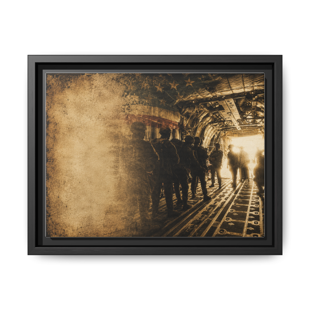 Personalize it: Vintage American Flag Deployment Wall Art