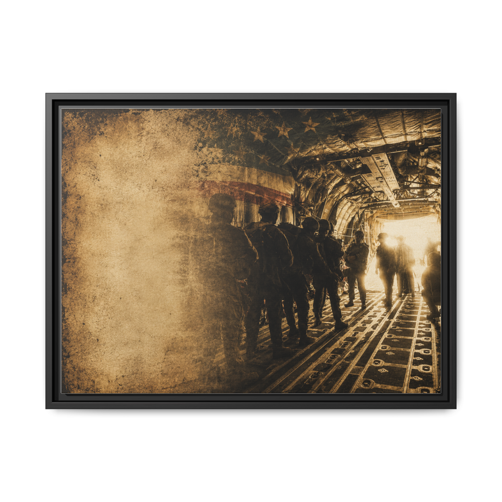Personalize it: Vintage American Flag Deployment Wall Art