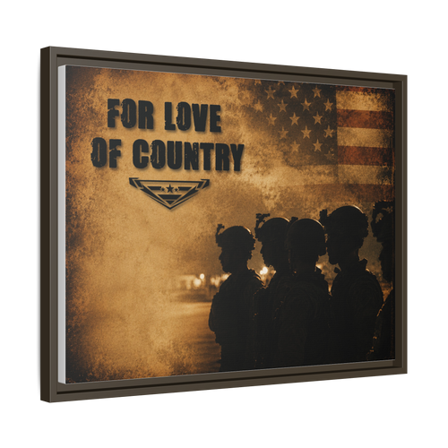 For Love of Country Framed Canvas Wall Art