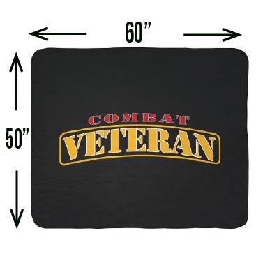 Combat Veteran Fleece Sherpa Blanket – Cozy Military Tribute Throw