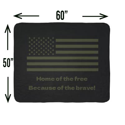 Home of the Free Fleece Sherpa Blanket – Cozy Military Tribute Throw