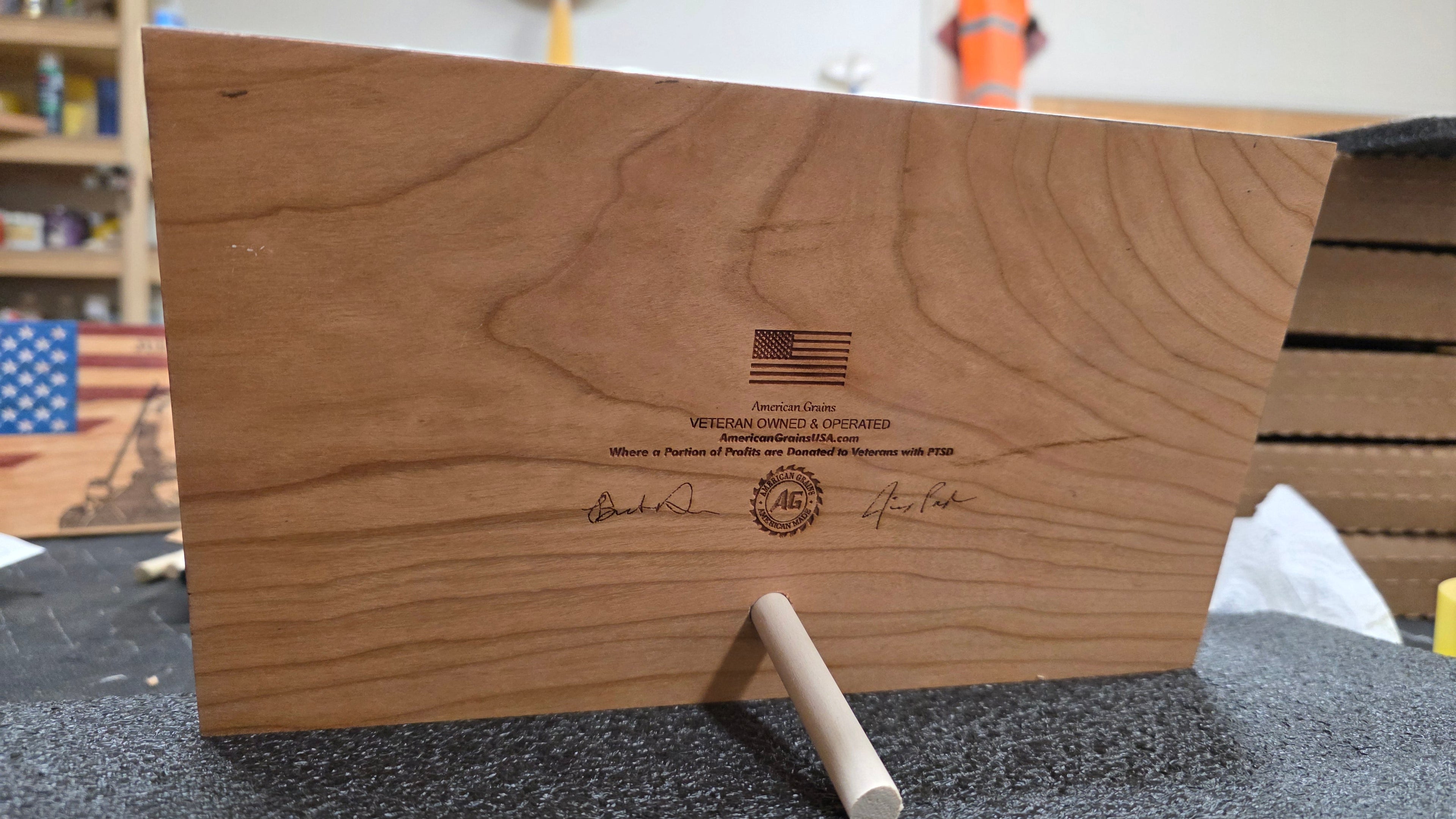 Coast Guard Handcrafted Wooden Desktop Flag – Made by U.S. Veterans